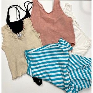 Lot of 5 Blouses Nordstrom Brands Tops Size Large Shirts Bundle Assorted NEW